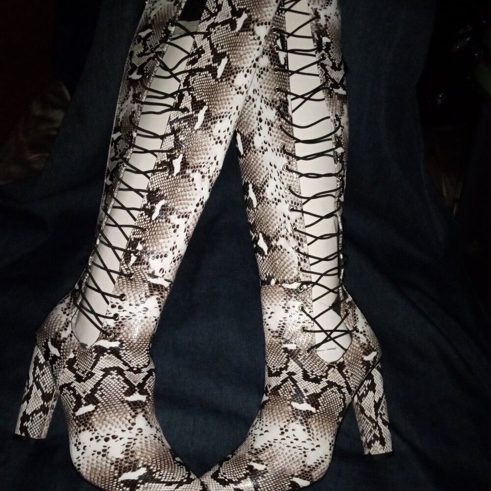 " WILD LIASIONS " Pointed  Toe  Heeled Knee Boots ( BRAND NEW !!!!!!!!